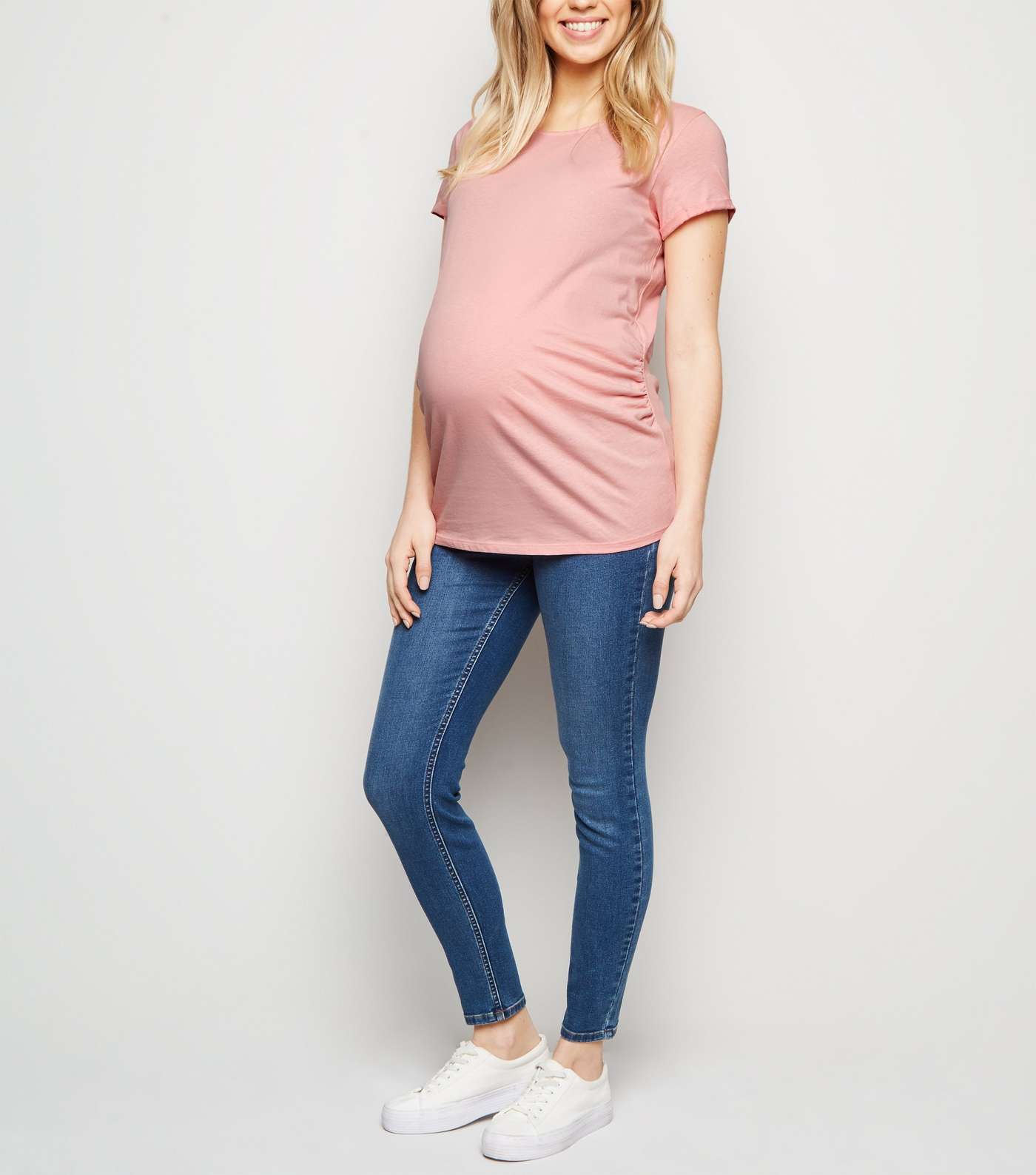 Maternity Mid Pink Short Sleeve T-Shirt Image 3