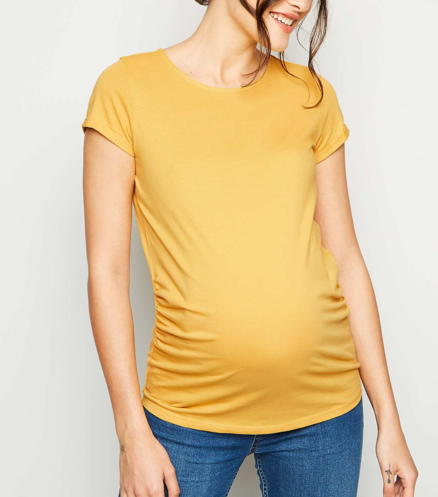Maternity Mustard Short Sleeve T-Shirt