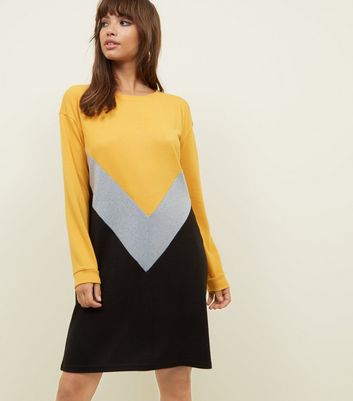 colour block jumper dress