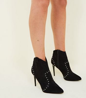 new look black stiletto ankle boots