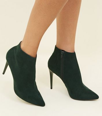 dark green ankle boots