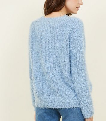 Light blue clearance chenille sweater