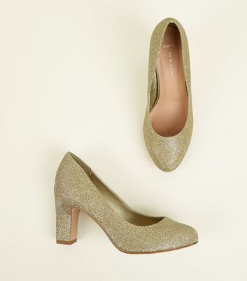 new look gold court shoes