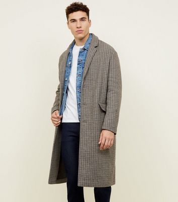 check overcoat mens