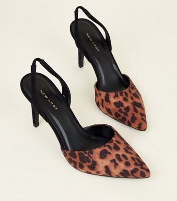 animal print slingbacks