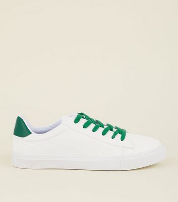 new look white trainers