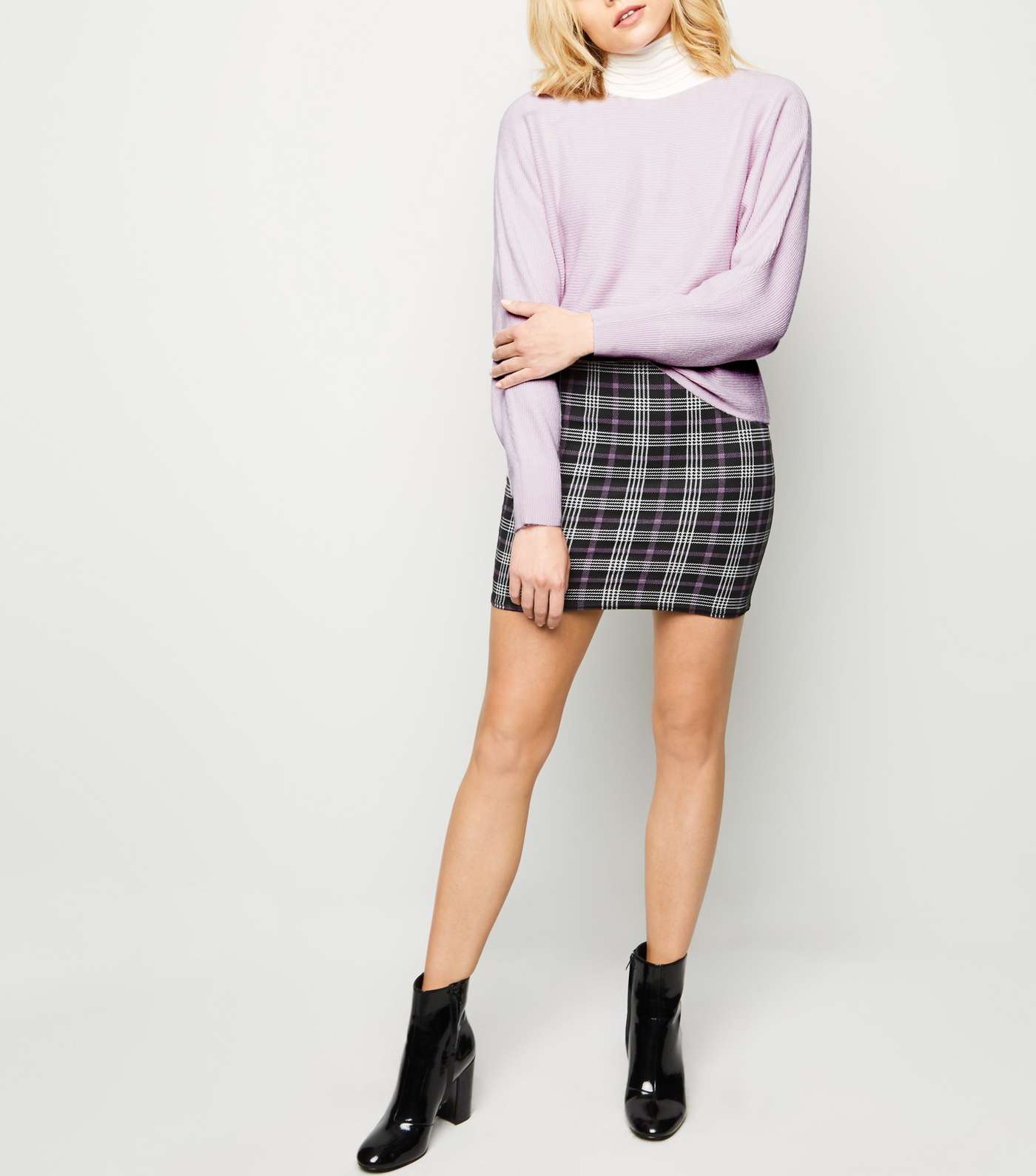 Lilac Batwing Sleeve Jumper Image 5
