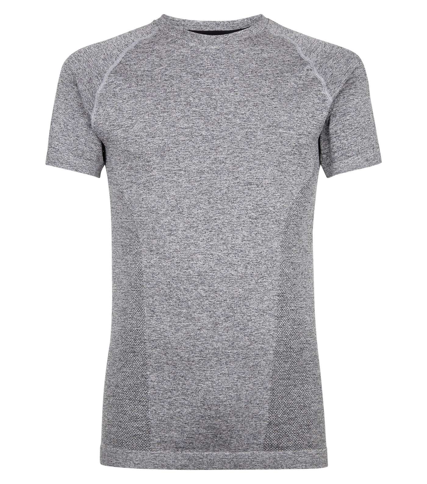 Dark Grey Raglan Sleeve Muscle Fit Sports T-Shirt   Image 4