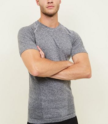 grey muscle fit t shirt