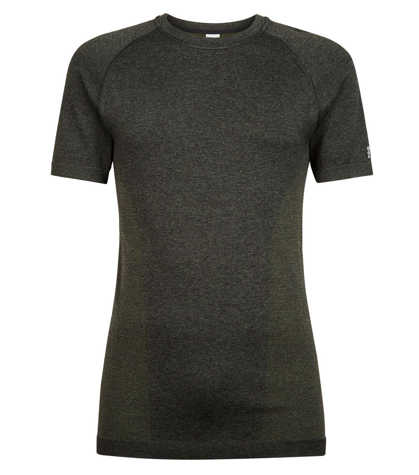 Khaki Raglan Sleeve Muscle Fit Sports T-Shirt   Image 4