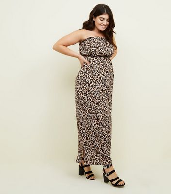 new look leopard print maxi dress