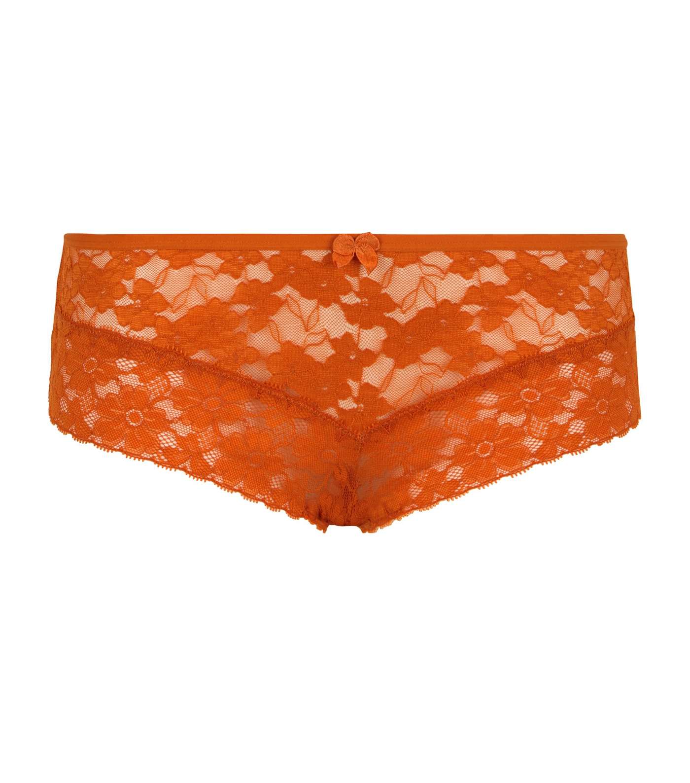 Orange Lace Brazilian Briefs Image 4