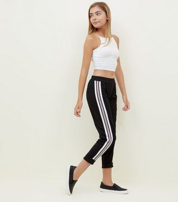 girls black joggers