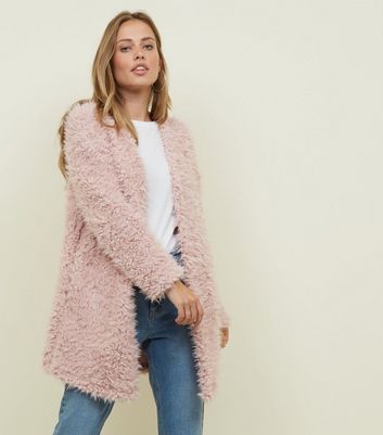 new look pink fluffy jumper