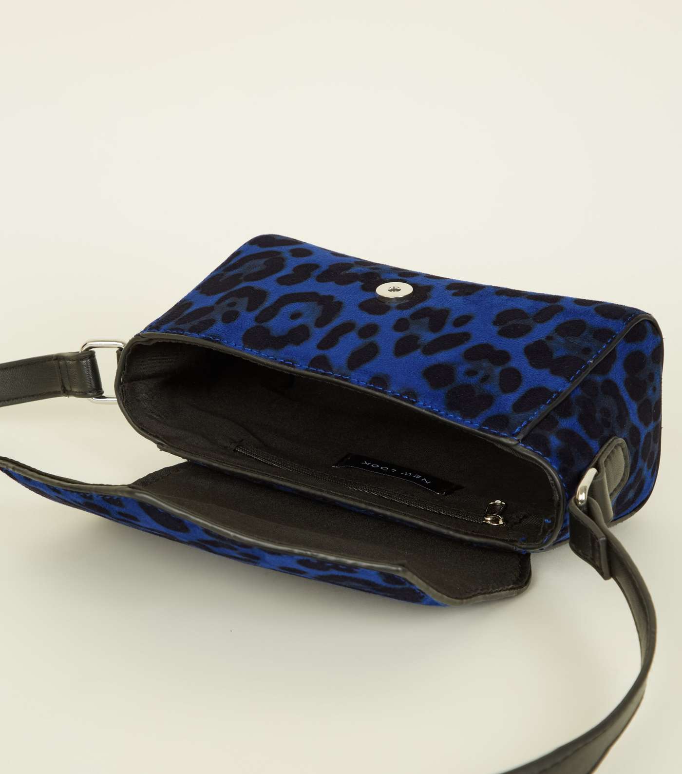 Blue Leopard Print Cross Body Bag Image 5