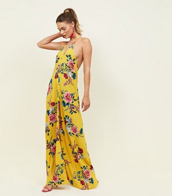 new look yellow floral dress