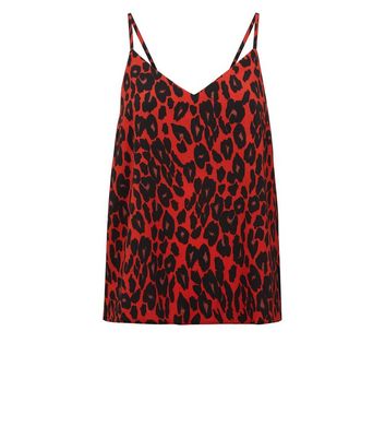 womens red cami top