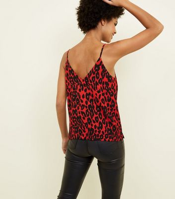 red leopard print top new look