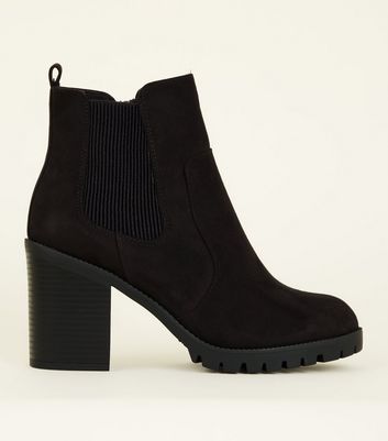 block heel chunky boots