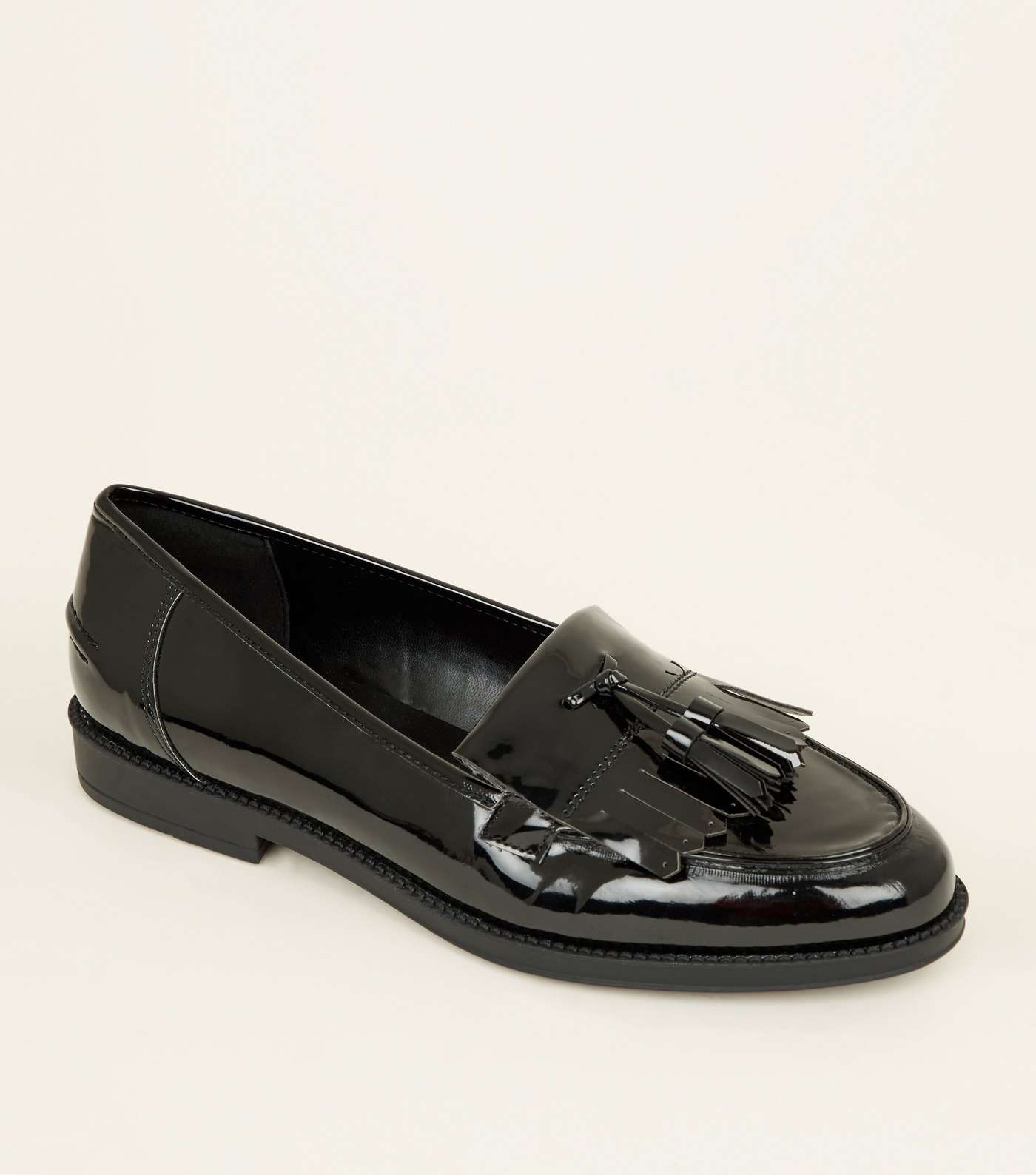Black Patent Tassel Loafers
