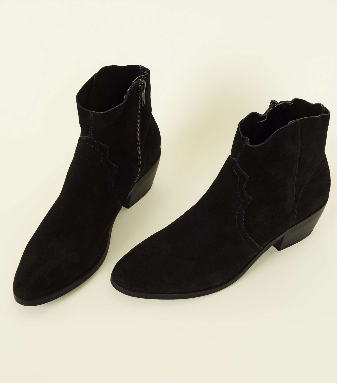 Black Suede Western Boots Image 3