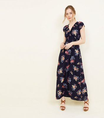 apricot floral dress