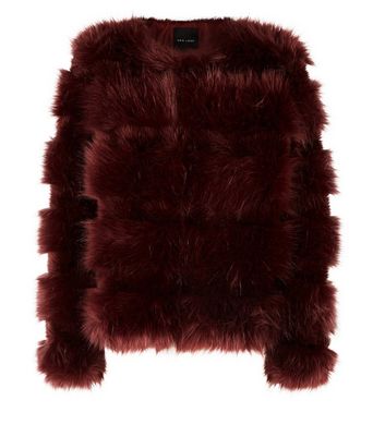 New look pelted fur coat best sale