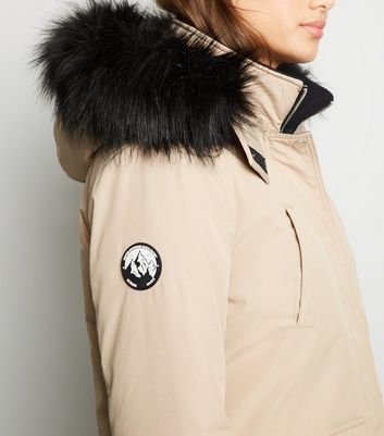 Stone Ski Style Parka | New Look