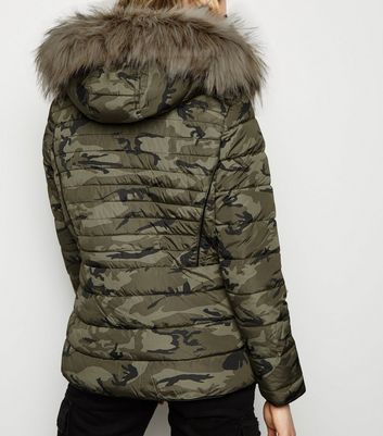 camo padded coat