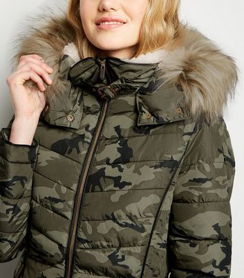 Womens 2025 camo puffer