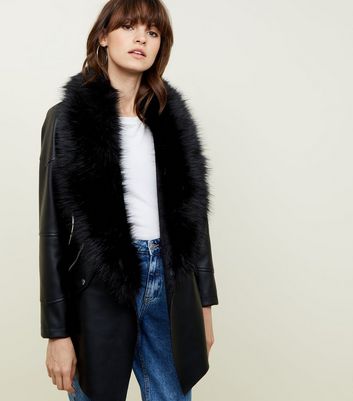 Fur collar 2025 waterfall jacket