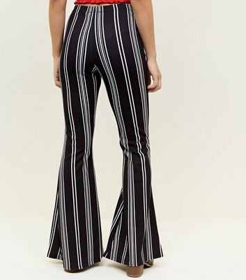 flared striped trousers
