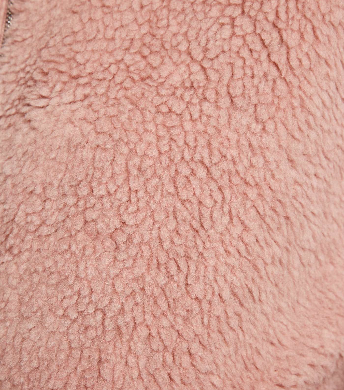 Pink Faux Teddy Fur Bomber Jacket  Image 6