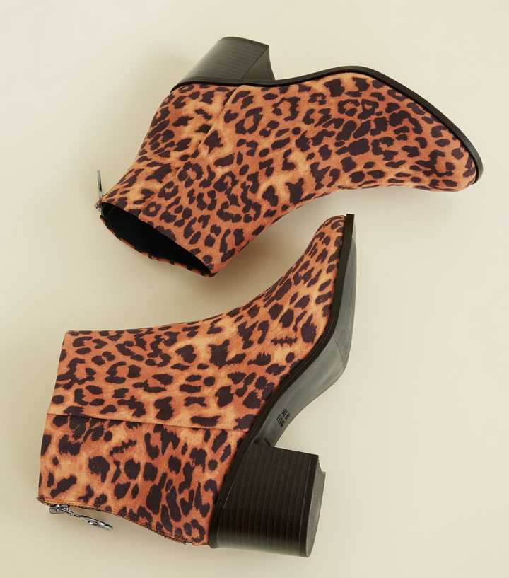 leopard skin ankle boots