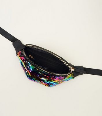 rainbow sequin bum bag