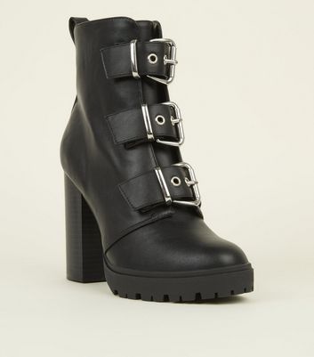 new look chunky heeled boot