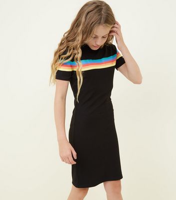 new look rainbow dress