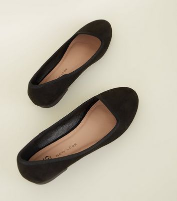 new look black slip on shoes
