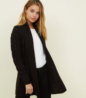 black cable cardigan