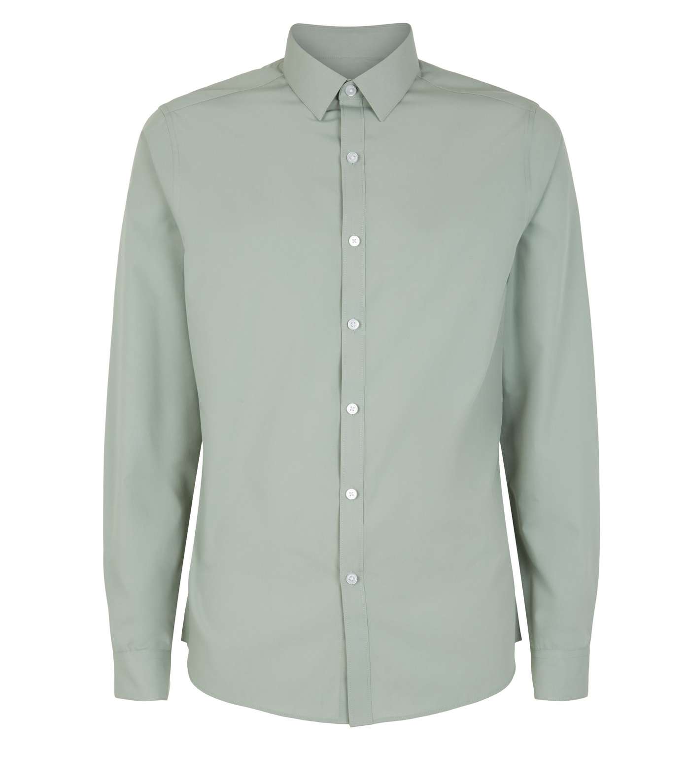 Light Green Long Sleeve Poplin Shirt Image 4