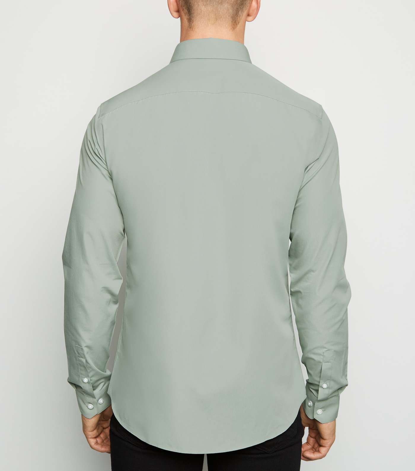 Light Green Long Sleeve Poplin Shirt Image 3