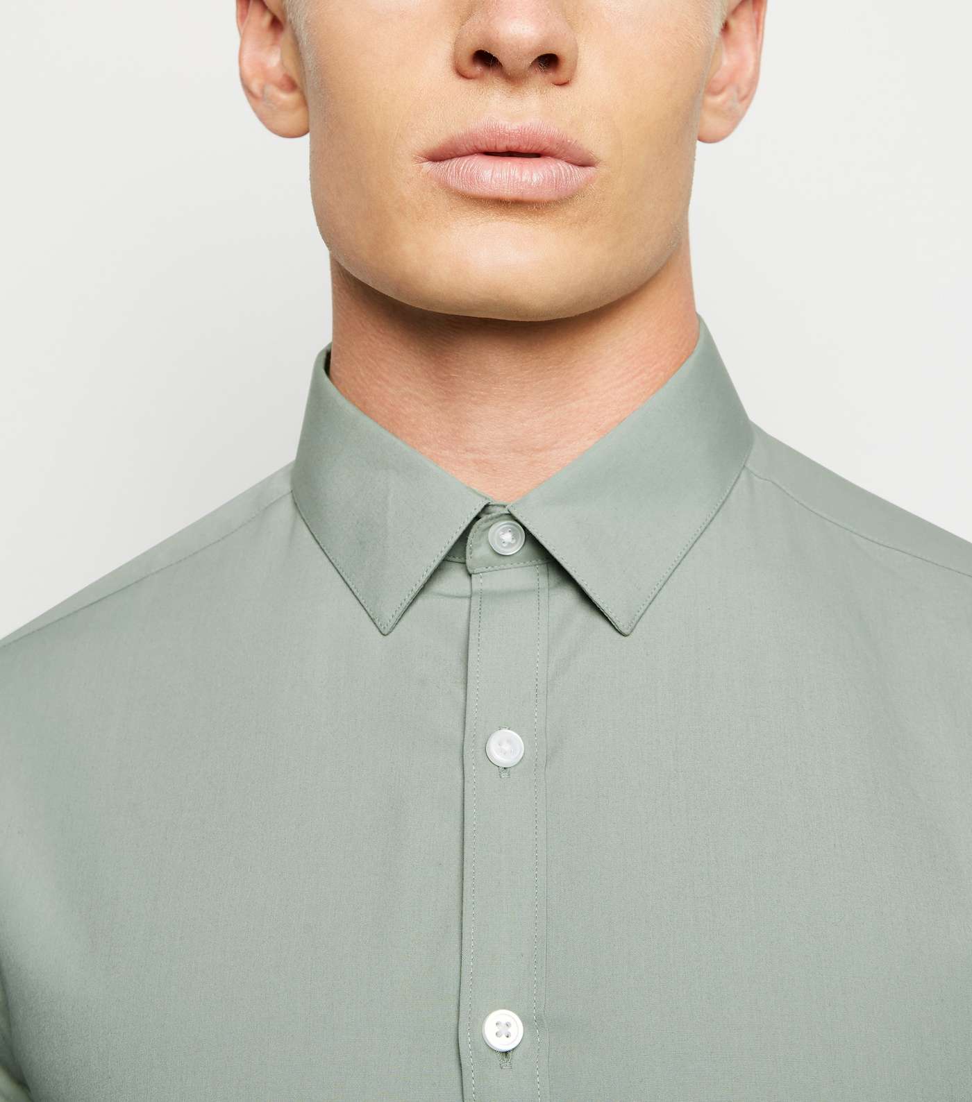 Light Green Long Sleeve Poplin Shirt Image 5