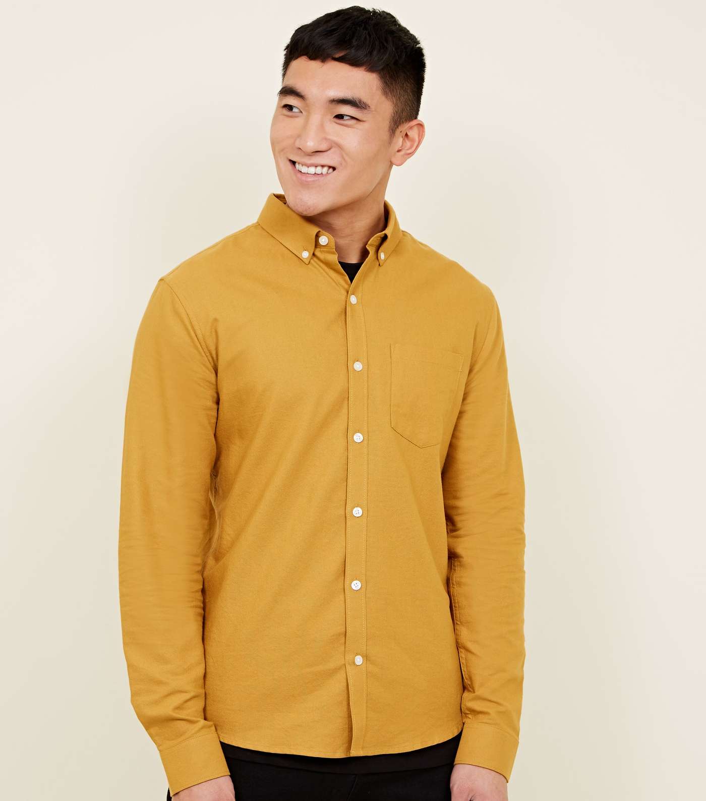 Yellow Oxford Dress Shirt, Men's Dress Shirts