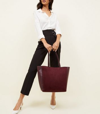 burgundy bag new look