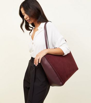 burgundy bag new look