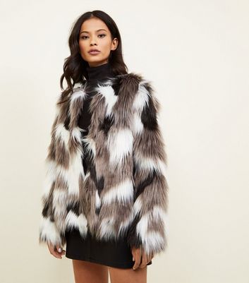 New look grey fluffy jacket best sale