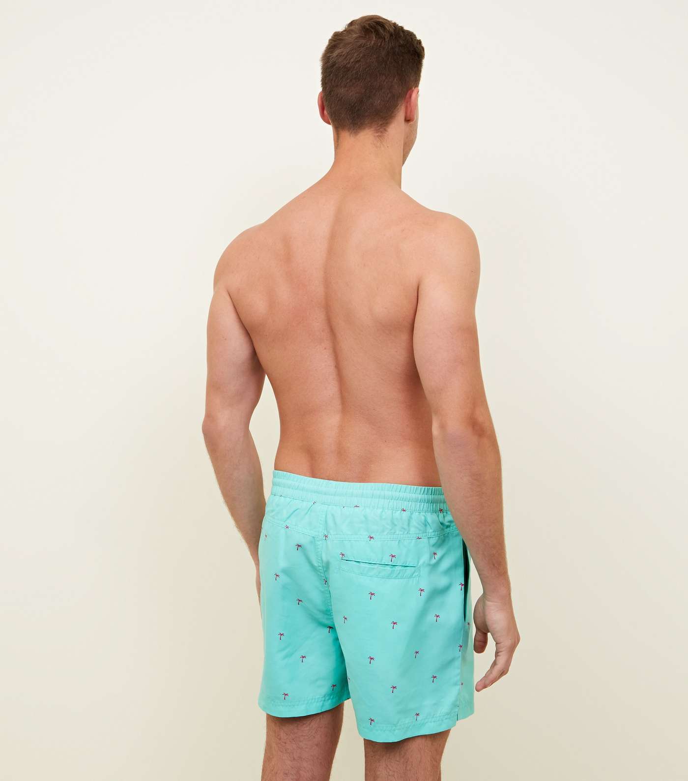Green Palm Printed Swim Shorts Image 3