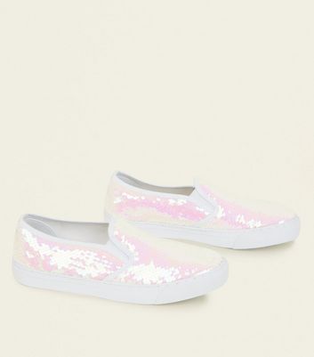 sequin slip on shoes