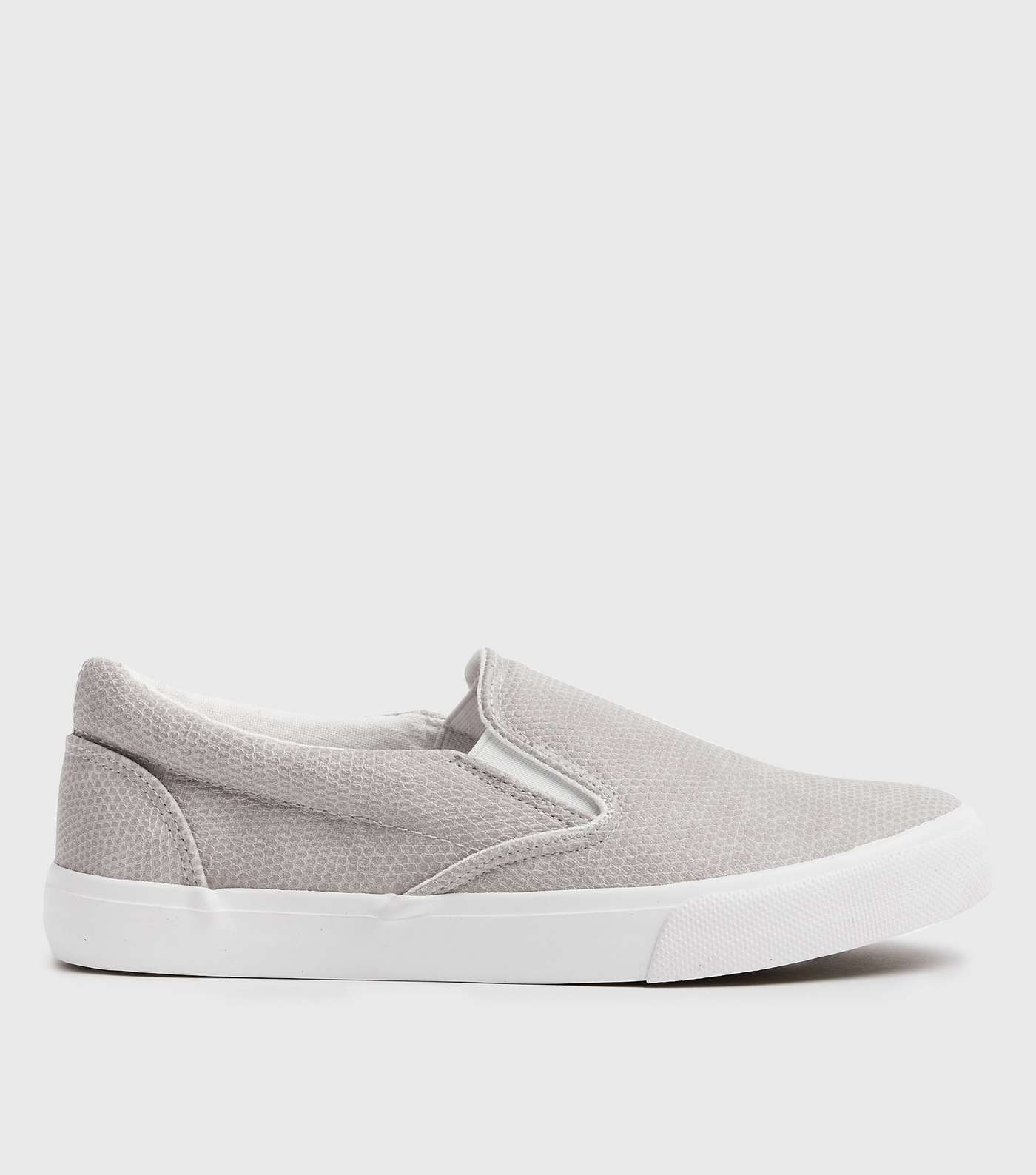 Grey Faux Snake Slip On Trainers