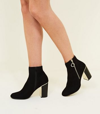 Metal heel ankle outlet boots